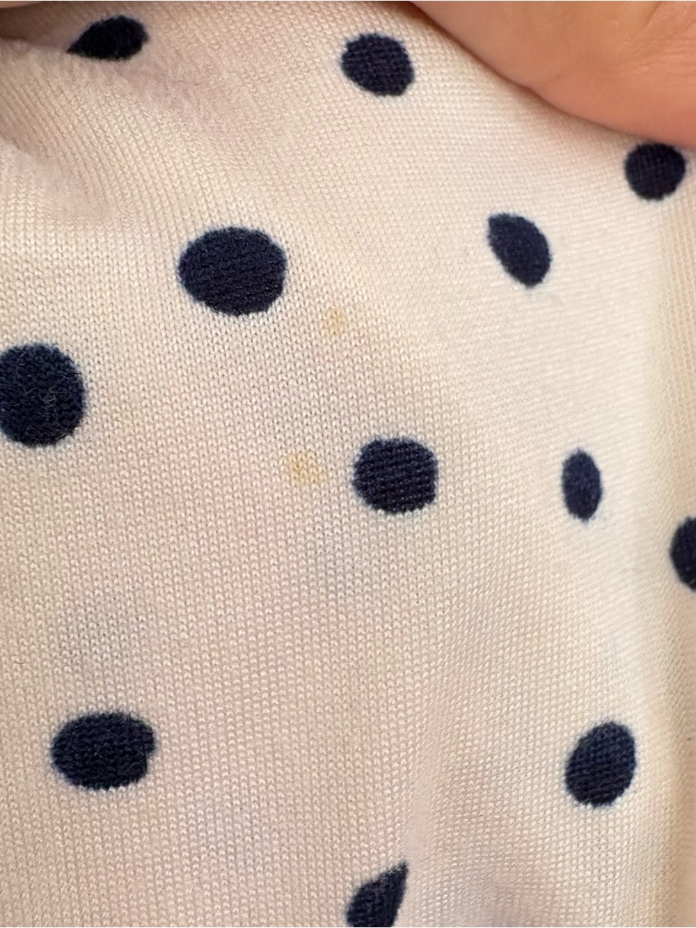 Catherine Malandrino Cream Polka Dot Wrap Robe with Black Dots - Picture 9 of 13